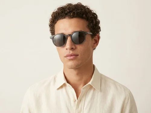 Lunettes de soleil ovales vertes TR90 #BS0824-0128