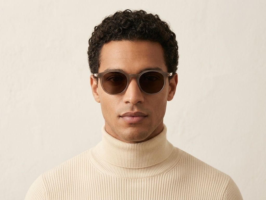 Oval Brown TR90 Sunglasses #BS0824-0129