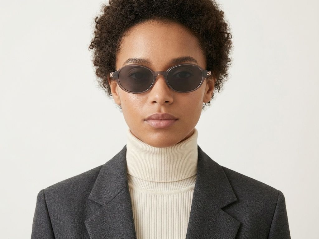 Oval Brown TR90 Sunglasses #BS0824-0132