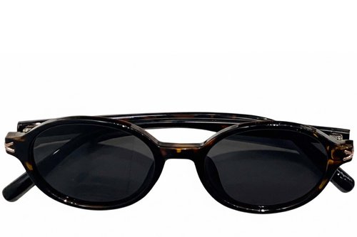Lunettes de soleil ovales écaille de tortue TR90 #BS0824-0133