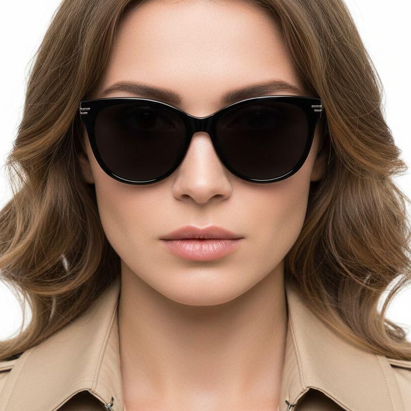 Oval Black TR90 Sunglasses #BS0824-0136