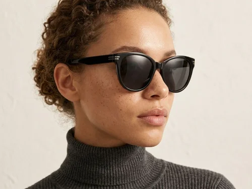 Lunettes de soleil ovales grises TR90 #BS0824-0137