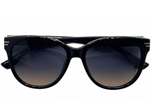 Lunettes de soleil ovales noires TR90 #BS0824-0138