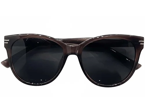 Lunettes de soleil ovales marron TR90 #BS0824-0139