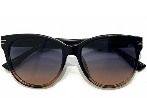 Lunettes de soleil ovales marron TR90 #BS0824-0141