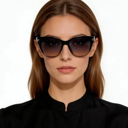 Lunettes de soleil ovales marron TR90 #BS0824-0141
