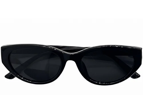 Lunettes de soleil ovales noires TR90 #BS0824-0143