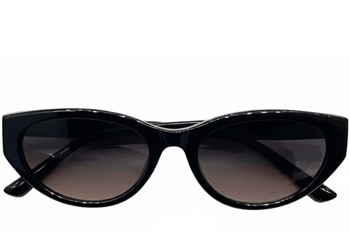 Lunettes de soleil ovales noires TR90 #BS0824-0144