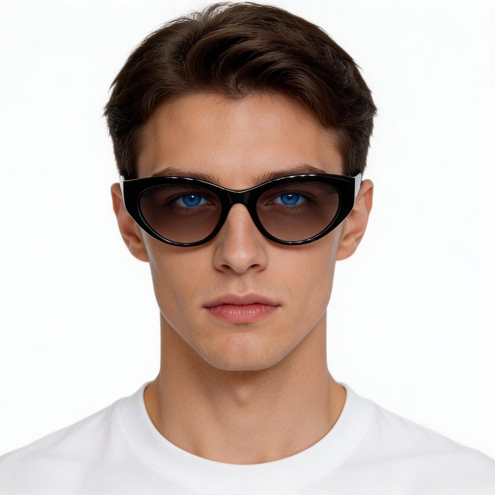 Oval Black TR90 Sunglasses #BS0824-0144