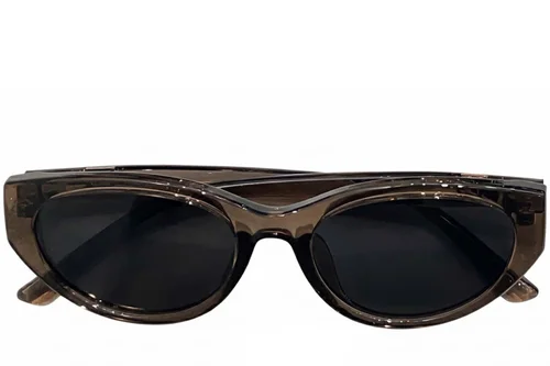 Lunettes de soleil ovales marron TR90 #BS0824-0146