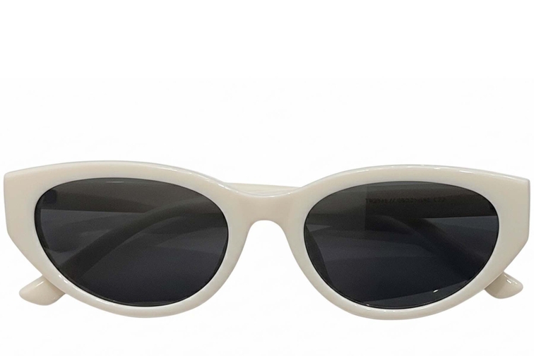 Lunettes de soleil ovales crème TR90 #BS0824-0147
