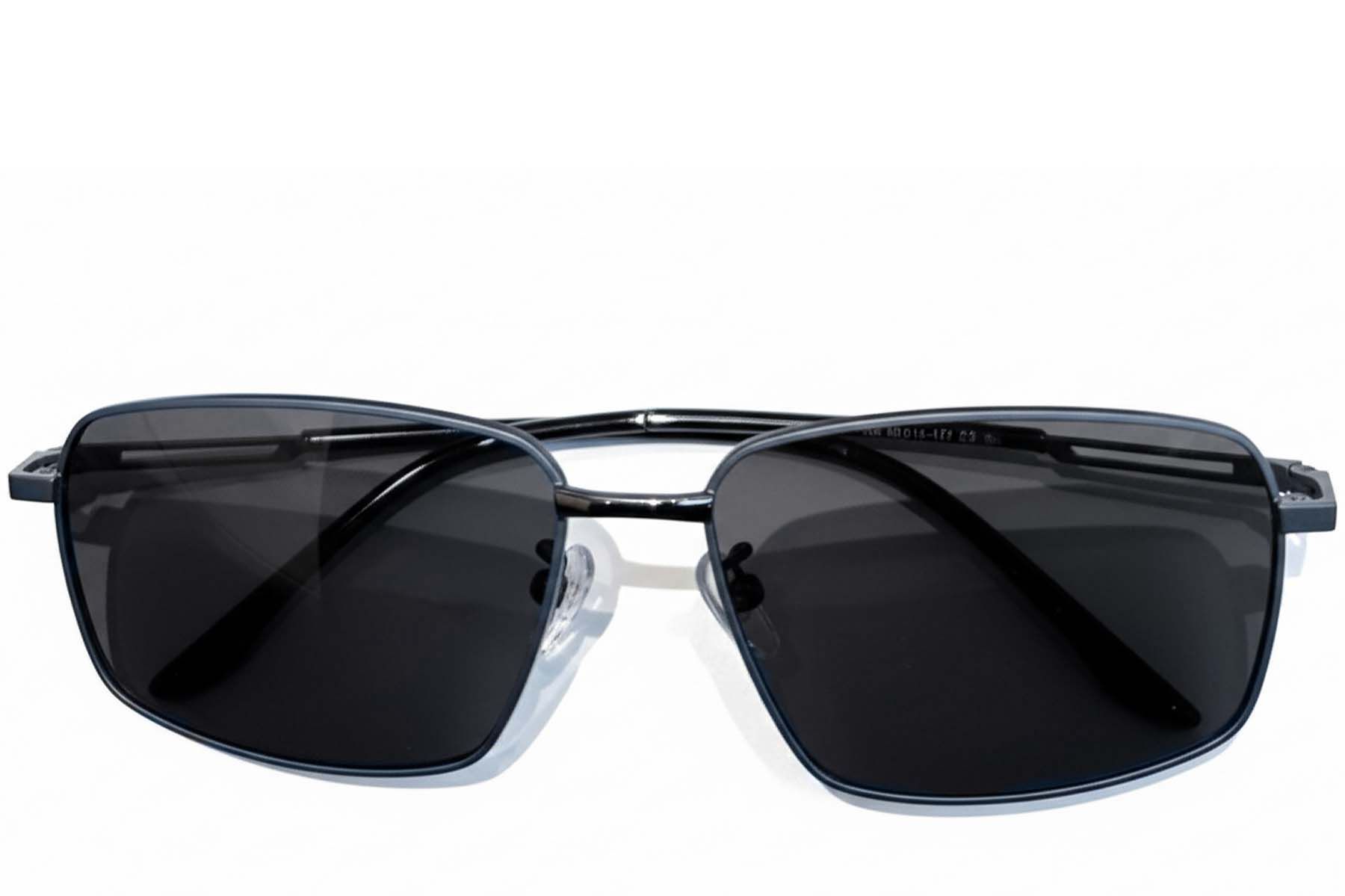 Rectangular Blue Metal Sunglasses #BS0824-0151