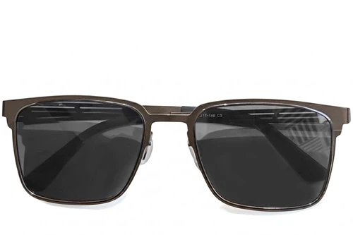 Gafas de sol rectangulares de metal cobre #BS0824-0161