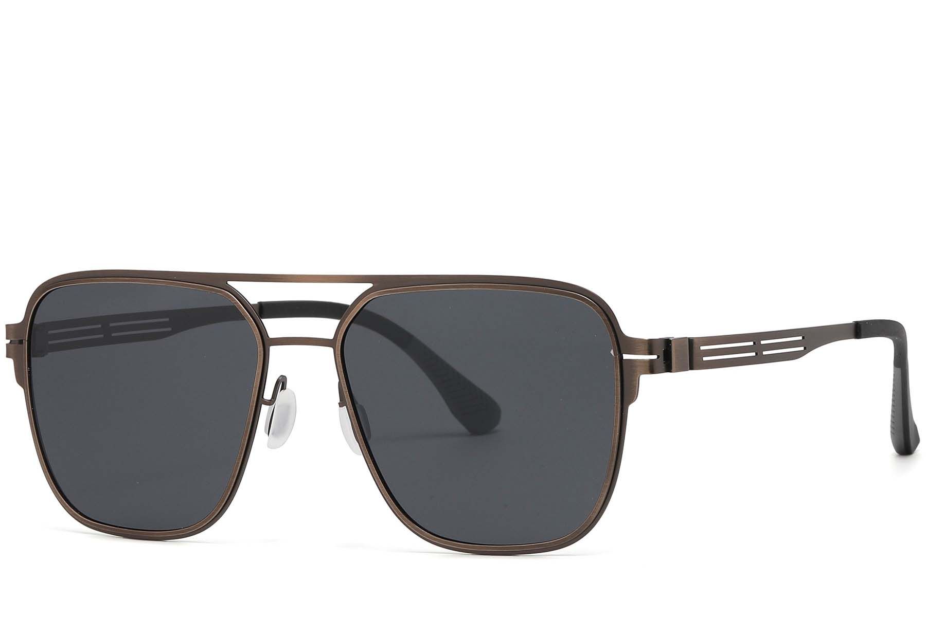 Aviator Copper Metal Sunglasses #BS0824-0166