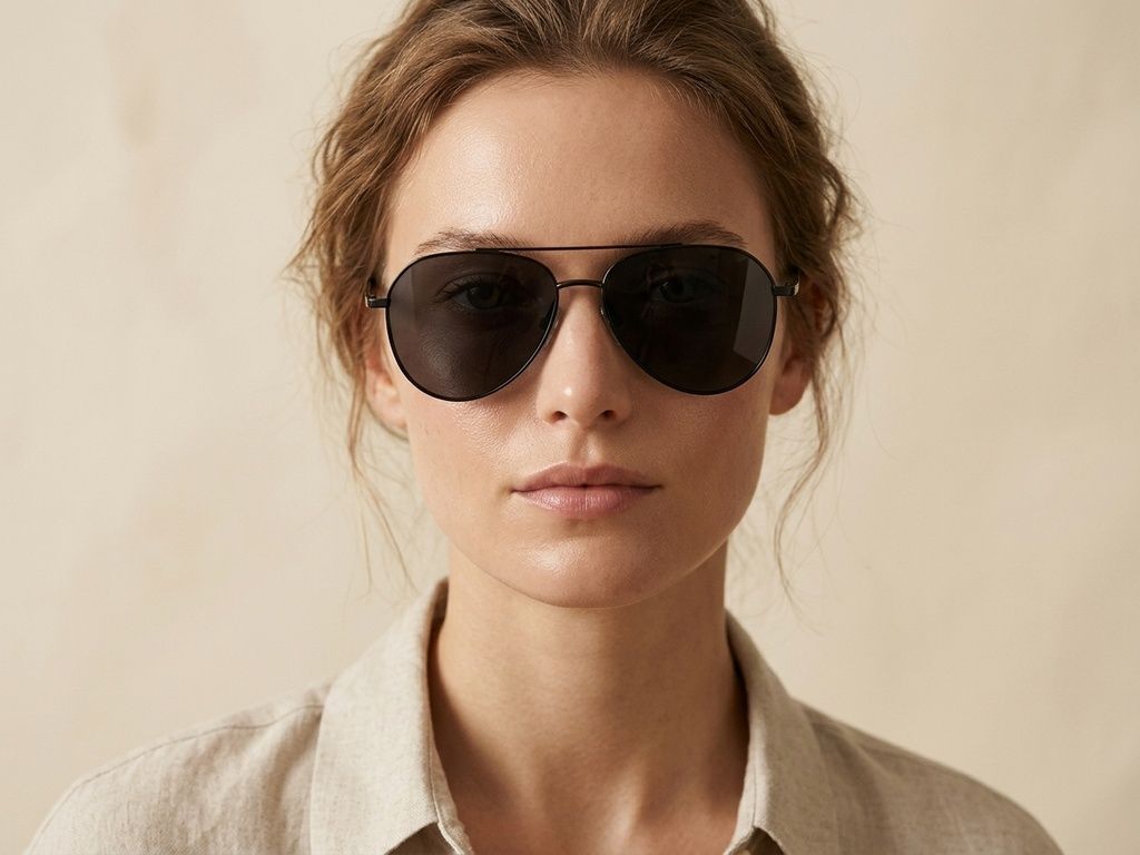 Aviator Black Metal Sunglasses #BS0824-0169
