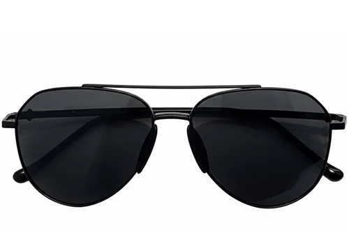 Lunettes de soleil aviateur en métal noir #BS0824-0169