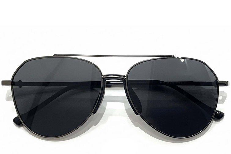 Aviator Grey Metal Sunglasses #BS0824-0170