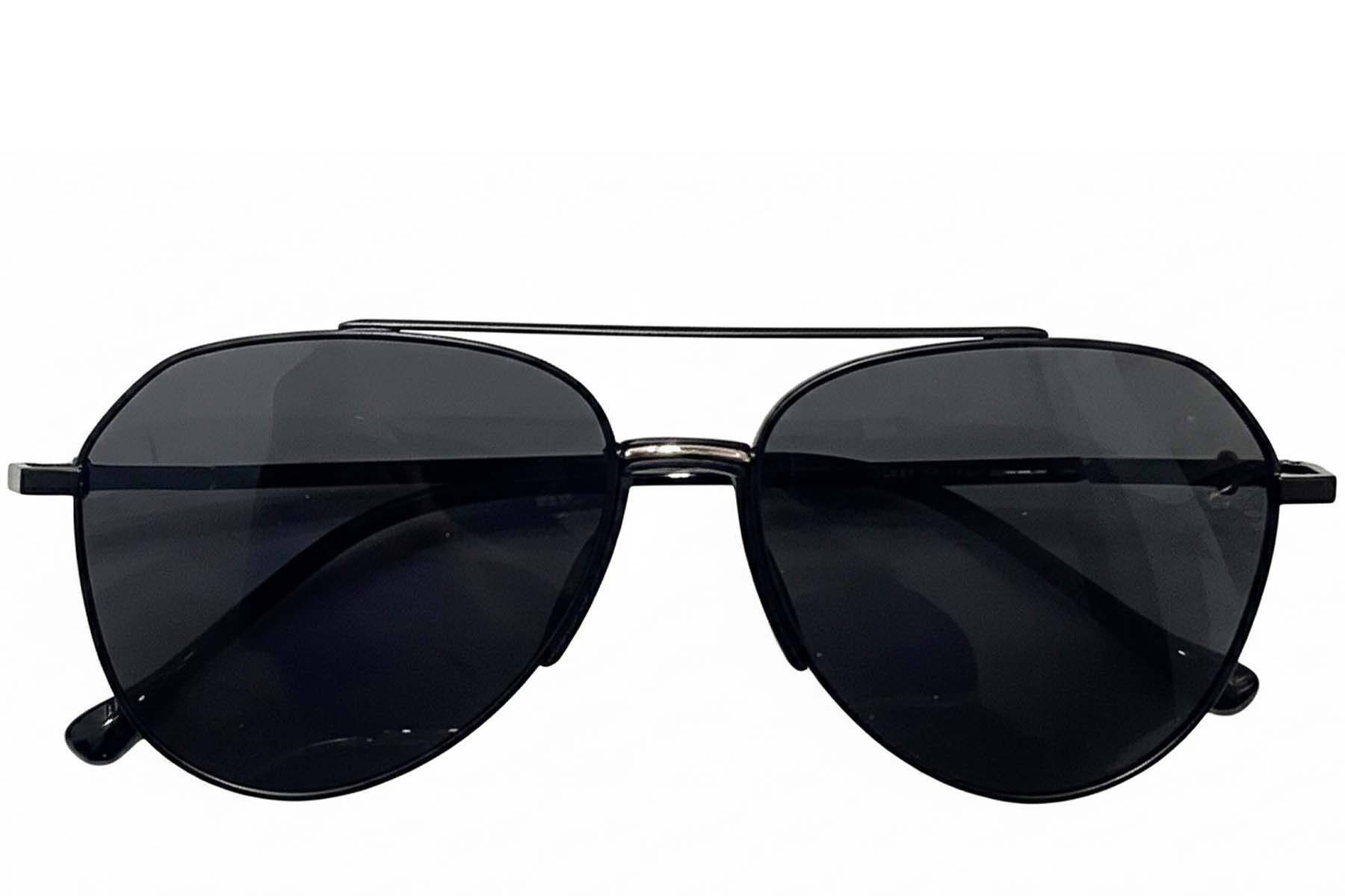 Aviator Black Metal Sunglasses #BS0824-0171