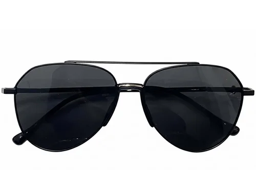 Occhiali da sole modello aviatore in metallo nero #BS0824-0171