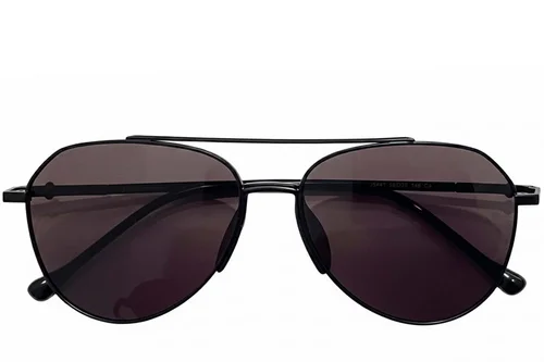 Lunettes de soleil aviateur en métal noir #BS0824-0172