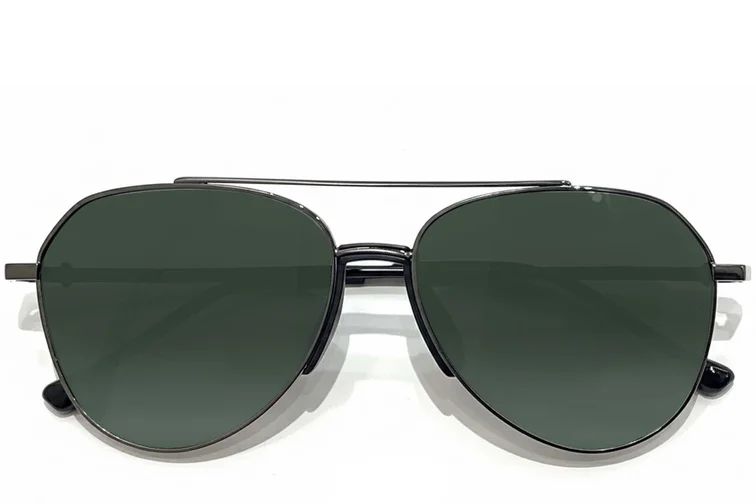 Gafas de sol de metal gris aviador n.° BS0824-0173