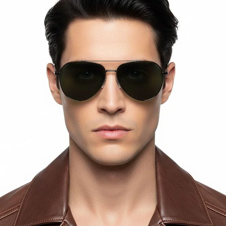 Gafas de sol de metal gris aviador n.° BS0824-0173