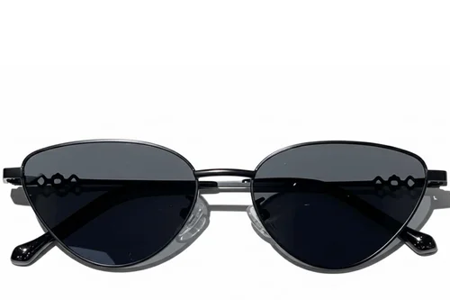 Butterfly Black Metal Sunglasses #BS0824-0174