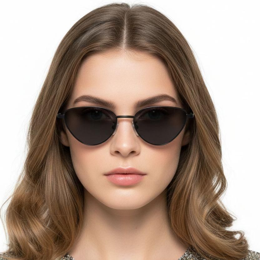 Butterfly Black Metal Sunglasses #BS0824-0174