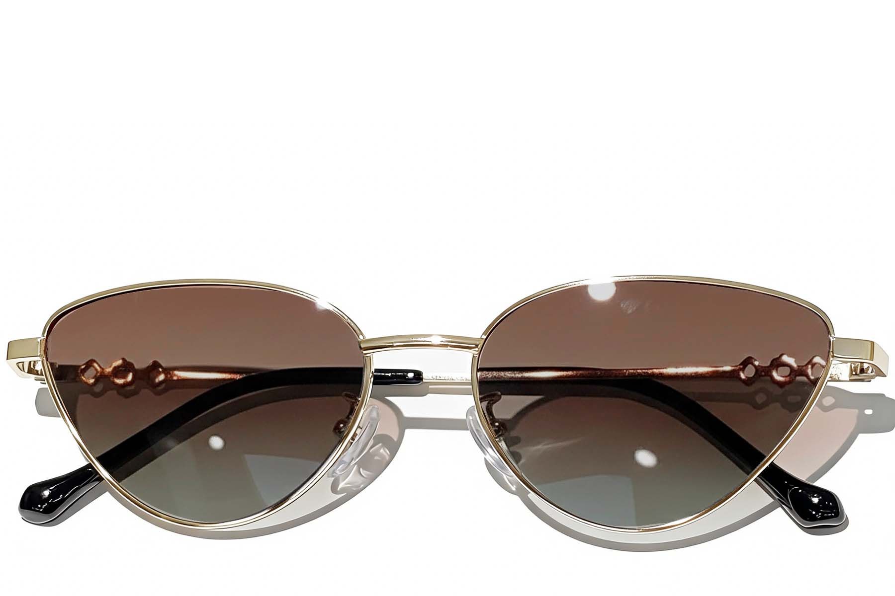 Butterfly Golden Metal Sunglasses #BS0824-0176