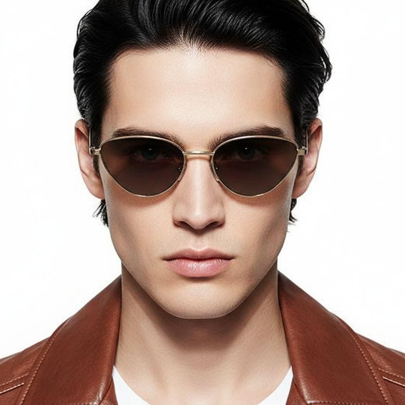 Butterfly Golden Metal Sunglasses #BS0824-0176