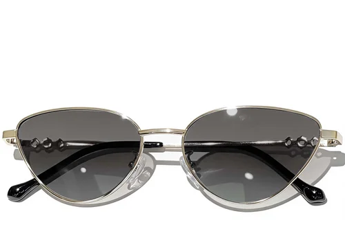 Lunettes de soleil papillon en métal doré #BS0824-0177