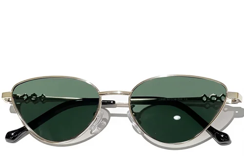 Occhiali da sole Butterfly in metallo dorato #BS0824-0178
