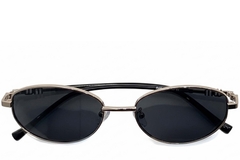 Gafas de sol ovaladas de metal dorado #BS0824-0182