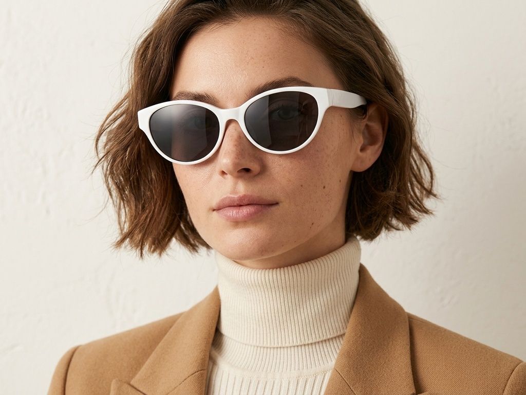 Gafas de sol TR90 blancas mariposa n.° BS0824-0188