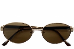 Gafas de sol ovaladas de metal dorado #BS0824-0194