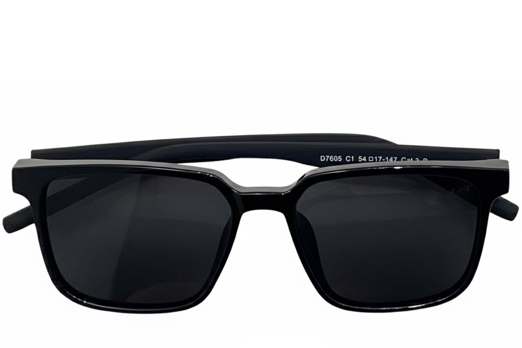 Rectangular Black TR90 Sunglasses #BS0824-0199