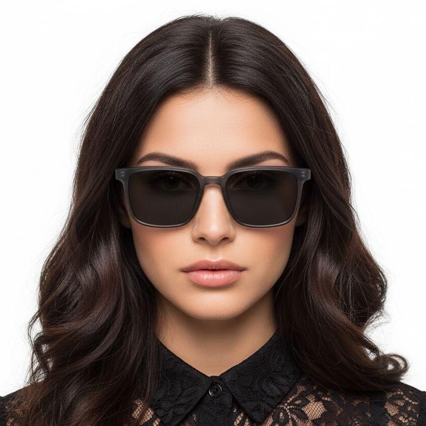 Rectangular Grey TR90 Sunglasses #BS0824-0202