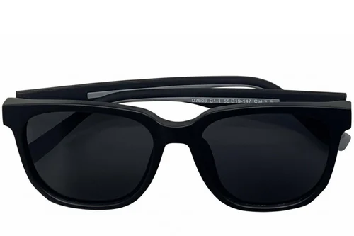Lunettes de soleil rectangulaires noires TR90 #BS0824-0208