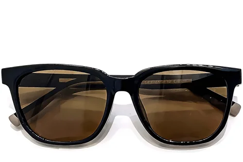 Lunettes de soleil rectangulaires noires TR90 #BS0824-0209