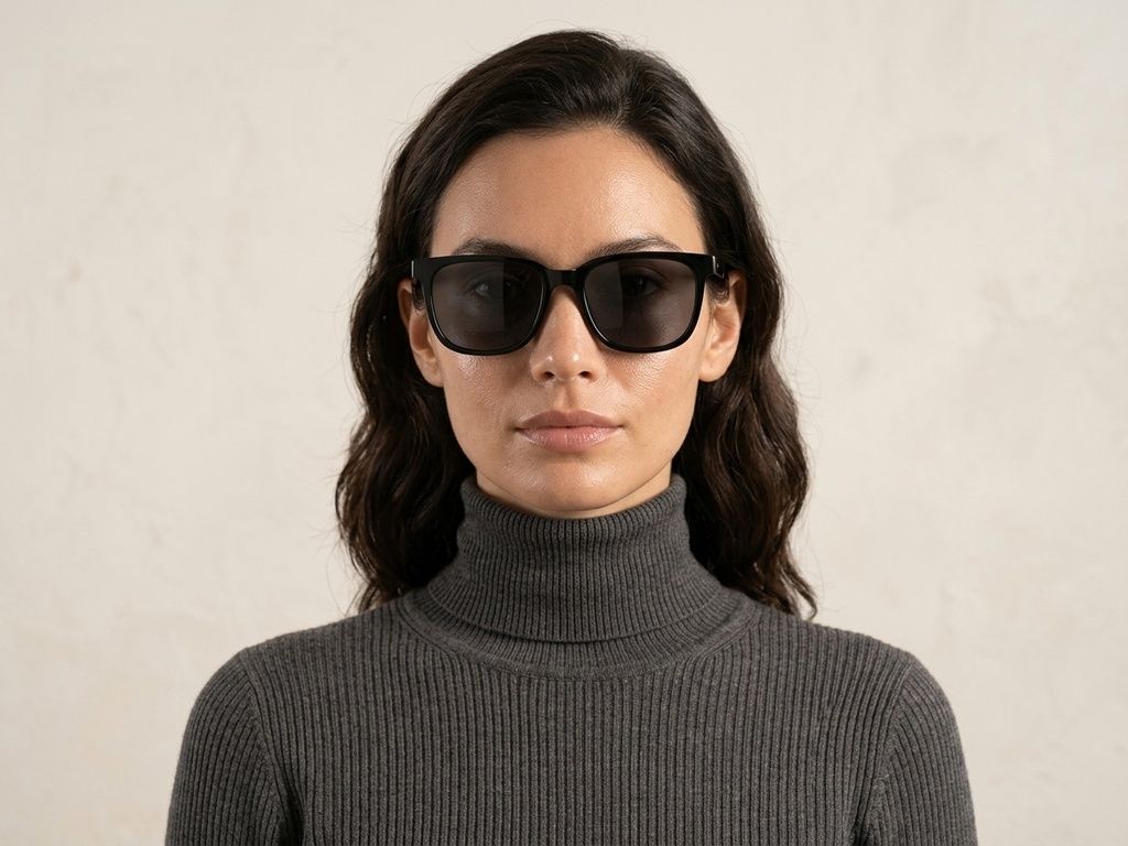 Rectangular Black TR90 Sunglasses #BS0824-0210