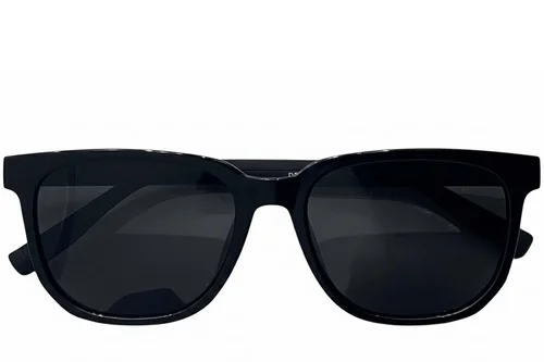 Lunettes de soleil rectangulaires noires TR90 #BS0824-0210