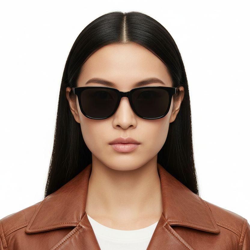 Gafas de sol rectangulares TR90 negras #BS0824-0210