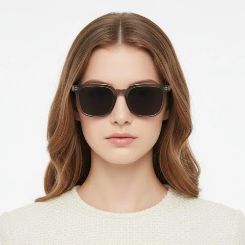 Rectangular Brown TR90 Sunglasses #BS0824-0215