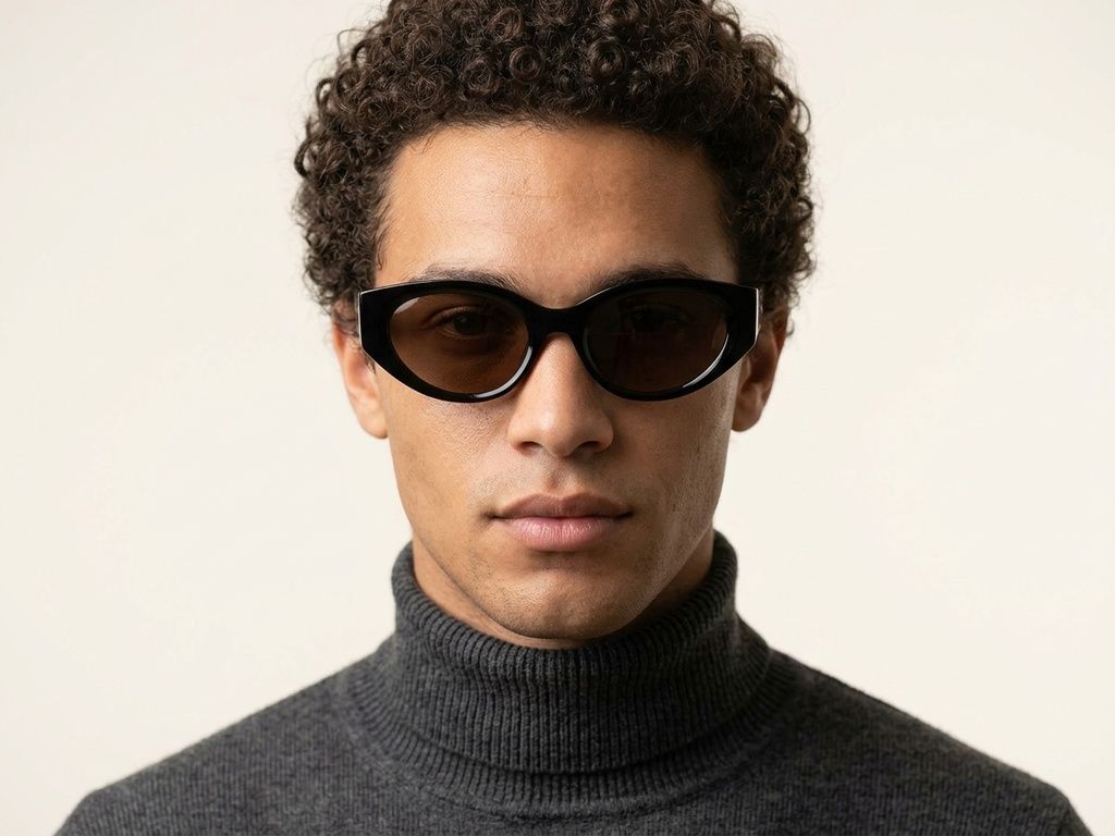 Oval Black TR90 Sunglasses #BS0824-0227
