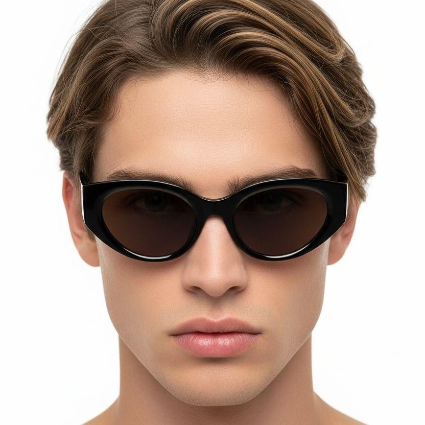 Oval Black TR90 Sunglasses #BS0824-0227