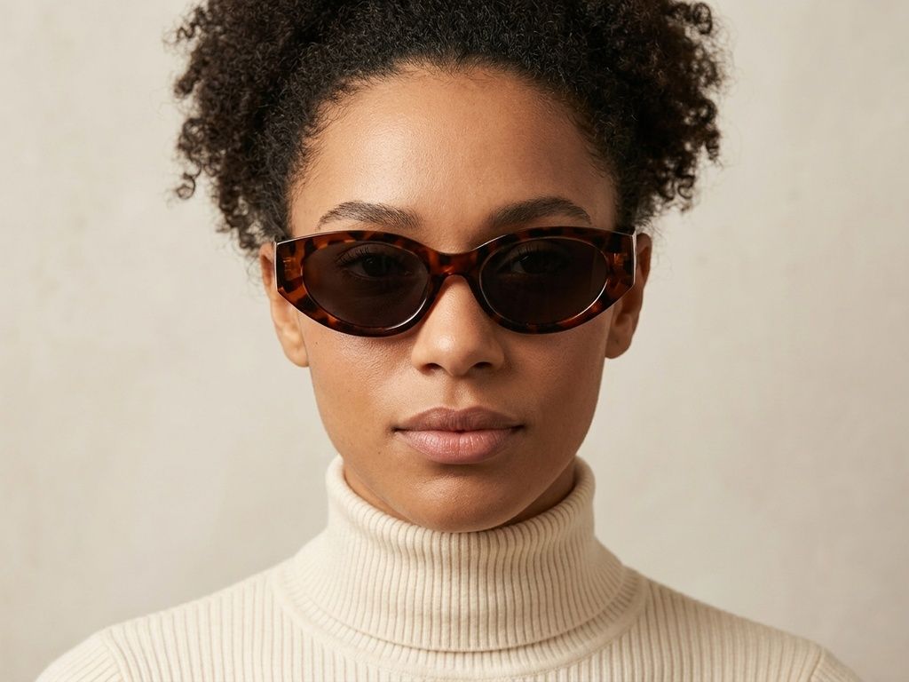 Oval Tortoiseshell TR90 Sunglasses #BS0824-0228