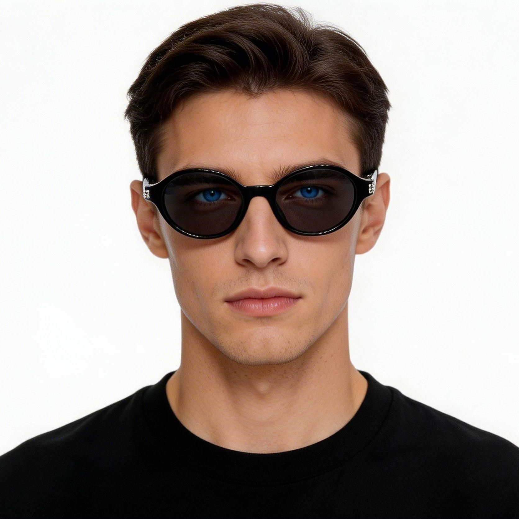 Oval Black TR90 Sunglasses #BS0824-0230