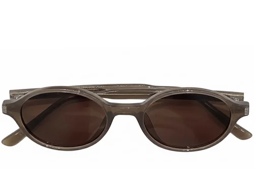 Lunettes de soleil ovales marron TR90 #BS0824-0231