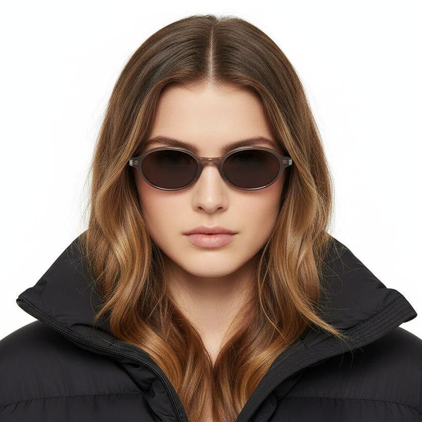 Oval Brown TR90 Sunglasses #BS0824-0231