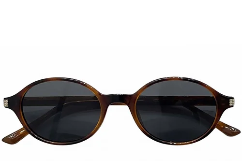 Lunettes de soleil ovales écaille de tortue TR90 #BS0824-0233